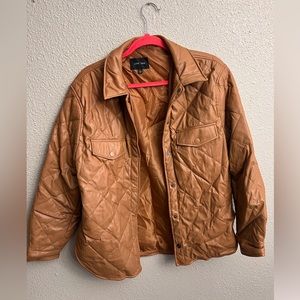 Love Tree brown coat button snap womens